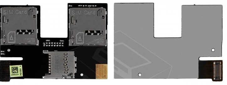 Шлейф коннектора SIM карты и карты памяти HTC Desire 500 Dual SIM Оригинал