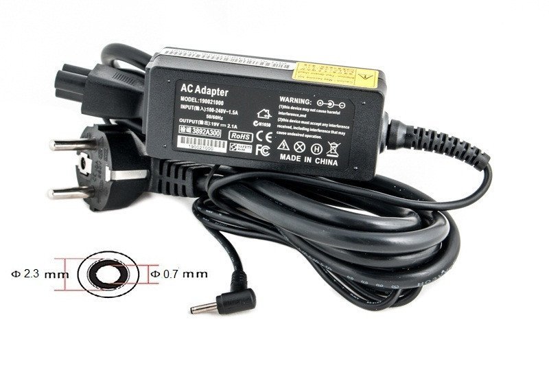 Блок питания для ноутбуков PowerPlant ASUS 220V, 19V 40W 2.1A (2.3*0.7) AS40F2307 Блок питания для ноутбуков PowerPlant ASUS 220V, 19V 40W 2.1A (2.3*0.7) AS40F2307