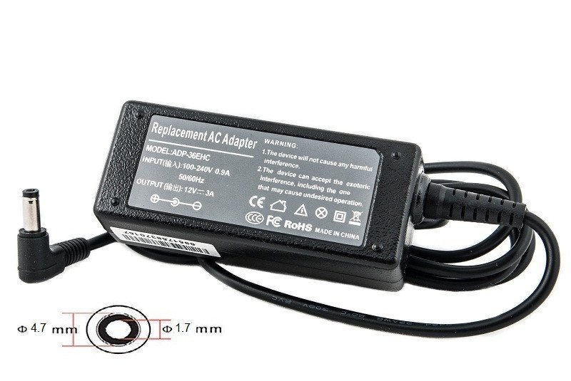 Блок питания для ноутбуков PowerPlant ASUS 220V, 12V 36W 3A (4.7*1.7) AS36A4717 Блок питания для ноутбуков PowerPlant ASUS 220V, 12V 36W 3A (4.7*1.7) AS36A4717