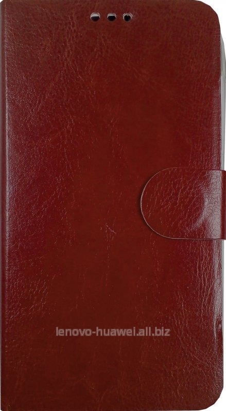 Чехол книжка для Huawei Y600 Коричневый