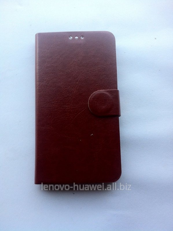 Чехол книжка для Lenovo A766+ Коричневый