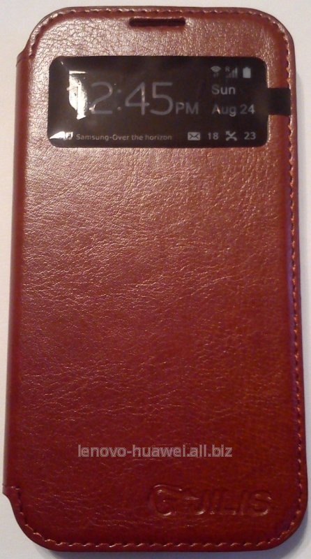 Чехол книжка Jilis для Samsung i9500 Коричневый