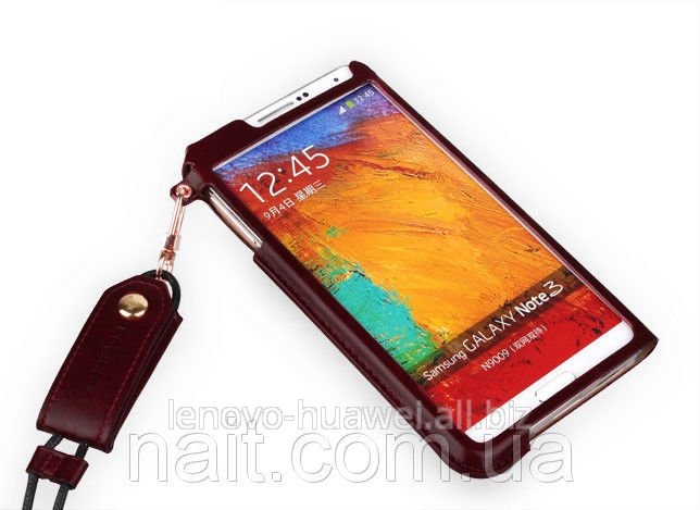 Чехол кожаный KASHIDUN для Galaxy Note 3 бордовый