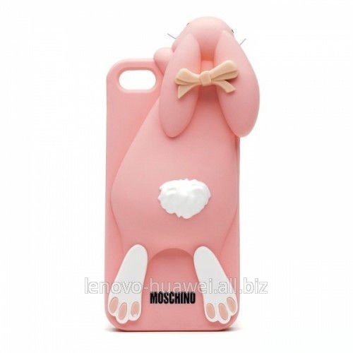 Чехол силиконовый Moschino Rabbit Pink для Samsung Note II
