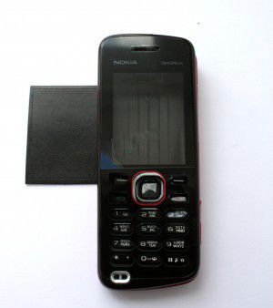 Корпус Nokia 5220 black,red high copy полный комплект+кнопки
