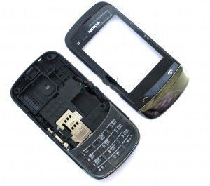 Корпус Nokia C2-02 black high copy полный комплект+кнопки