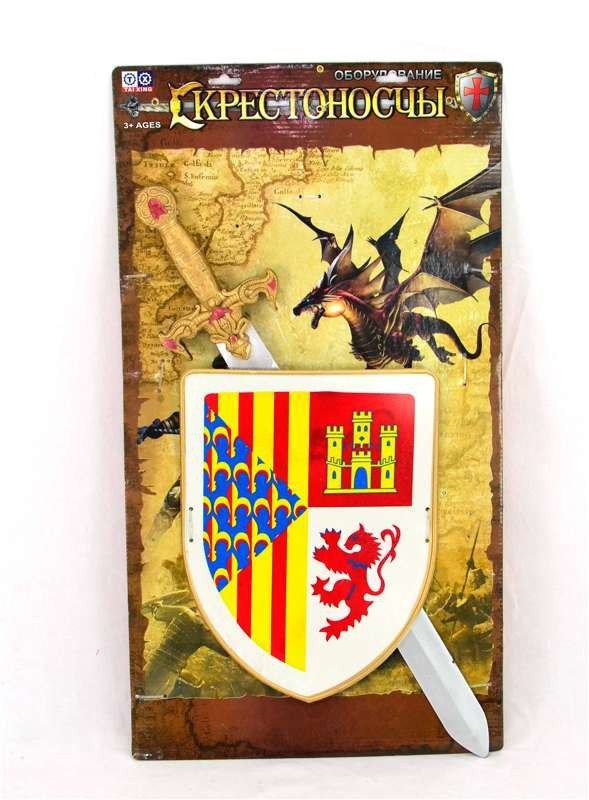 Набор рыцаря 6894 /466-877 (36/2) щит, меч, знамя, в кульке