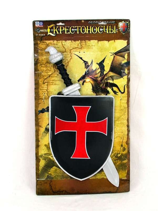 Набор рыцаря 6895 /466-878 (36/2) щит, меч, знамя, в кульке