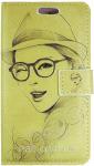 Чехол-книжка для iPhone 5G "Girl with glasses"