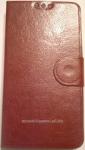 Чехол книжка для Lenovo A396 Коричневый