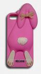 Чехол силиконовый Moschino Rabbit Pink для iPhone 5/5S