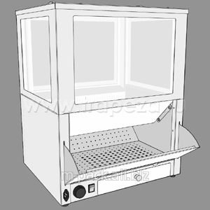 Витрина для попкорна с автоподачей, подогрев, серая