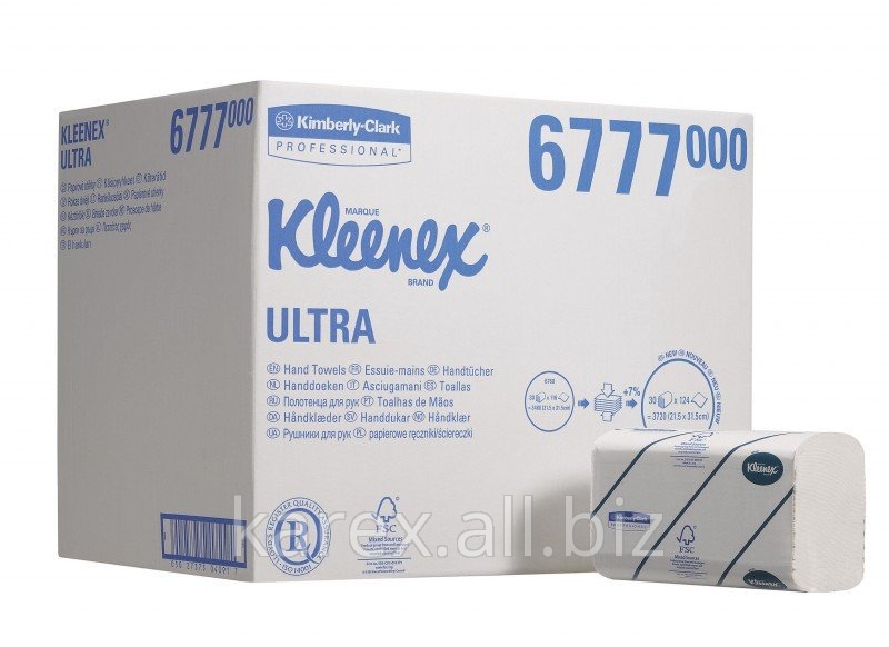 Сложенные полотенца для рук 2 слоя 6777 Kleenex Ultra