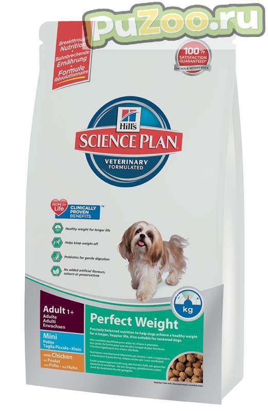 Hill's Science Plan Canine Adult Perfect Weight Mini - сухой корм с курицей хиллс сайнс план для взрослых собак мелких и миниатюрных пород