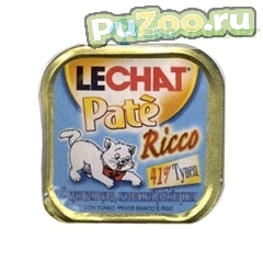 Lechat - консервы с океанической рыбой, тунцом и рисом лешат для кошек всех пород
