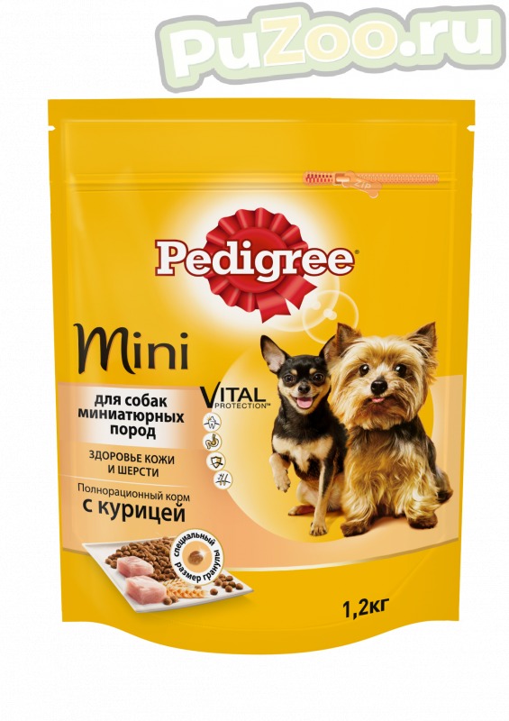 Pedigree - сухой корм для взрослых собак мелких пород с курицей