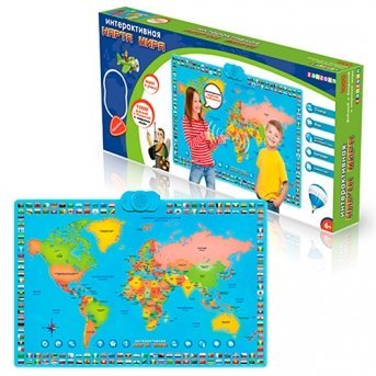 Игрушка пластассовая плакат Карта мира, Zanzoon