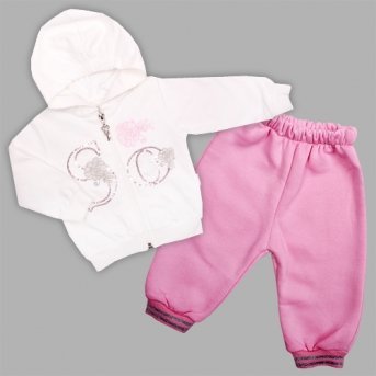 Комплект одежды Estella для девочки, брюки, толстовка, кофта, хлопок 100%,футер с начесом 3-х ниточ.