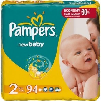 Подгузники PAMPERS New Baby Mini (3-6 кг) Джамбо Упаковка 94 шт., р.2