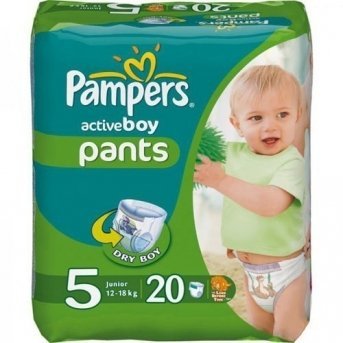 Подгузники-трусики PAMPERS Active Boy Junior, 12-18 кг, Средняя Упаковка 20 шт.