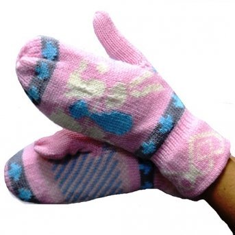 Варежки Сердце Hobby Line вязаные, для девочки