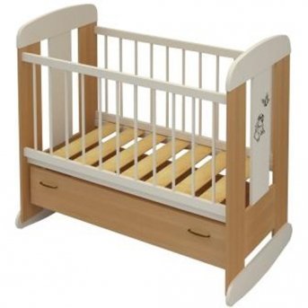 Кроватка детская 120*60 БЭБИ БУМ классическая (качалка+ящик) 