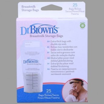 Пакеты DR.BROWN'S для хранения грудного молока 180 мл. - 25 шт.