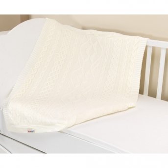 Плед-одеяло вязаный UPS PUPS, внутренний слой велсофт, 95*120 см, 50% акрил, 50% полиэстер