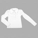 Блузка трикотажная, хлопок 95%, эластан 5%, Белый Слон