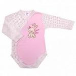 Боди Мишутка Kapriza, с длинным рукавом, на запахе, интерлок