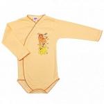 Боди Котёнок и щенок Kapriza, с длинным рукавом, на запахе, интерлок