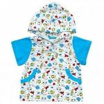 Футболка  с коротким рукавом, с капюшоном, без принта, кулирка, Осьминожки Idea Kids