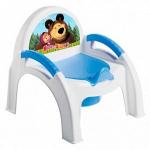 Горшок-стульчик детский БЫТПЛАСТ "Маша и медведь" с аппликацией