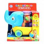 Игрушка пластм. каталка "Слоник с веревкой", ИГРАЕМ ВМЕСТЕ