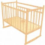 Кроватка детская 120*60 "Мишутка-13" (колесо-качалка) МИШУТКА
