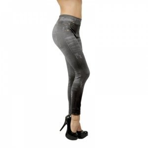 Джинсовые Леггинсы Серые Леджинсы Slim Jeggings