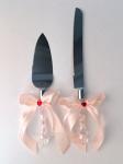 Нож и лопатка для торта, набор, персиковый 15-CK02/99-43