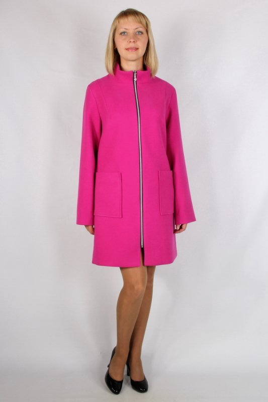 Пальто демисезонное кашемир розовый p-7226