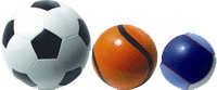 Детский резиновый мяч спортивный d=125-200