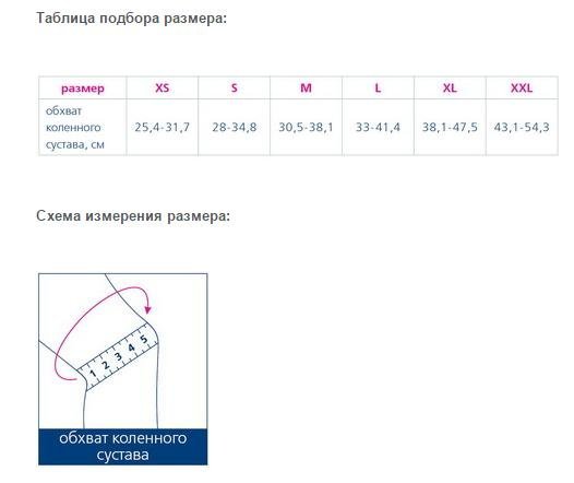 Бандаж ортопедический на коленный сустав из нити с керамическим напылением ОРТО