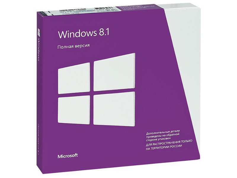 Программное обеспечение Microsoft Windows 8.1 32-bit/64-bit Russian Russia Only DVD WN7-00937