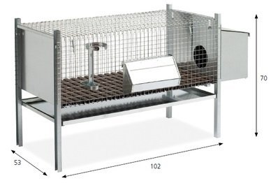 Клетка для кроликов маточная