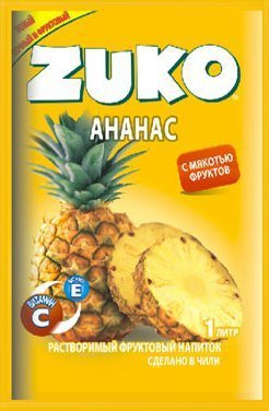Растворимый напиток ZUKO Ананас, 8*12шт*25гр