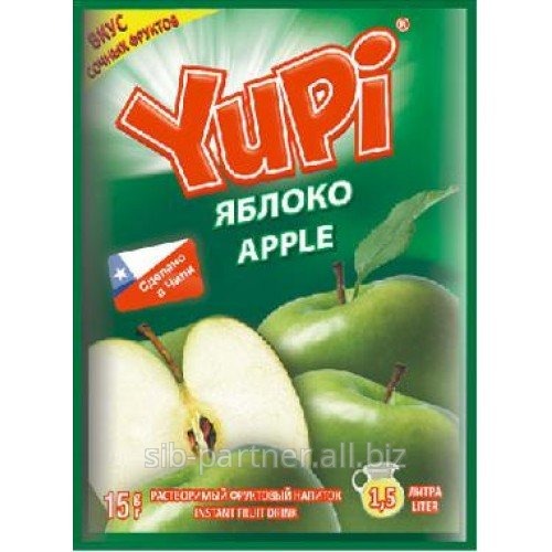 Растворимый напиток YUPI Яблоко, 6*24шт*15гр