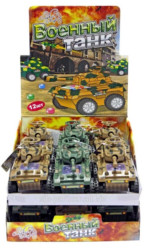 Драже с игрушкой Военный танк, 12*12 3гр