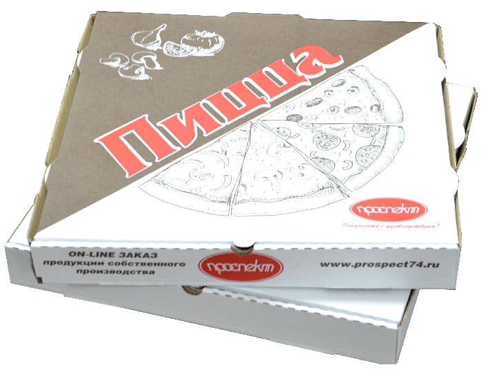 Упаковка для пиццы, мм 420*420*43 бурая, белая