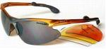 Солнцезащитные спортивные очки с линзами 3-й категории защиты с зеркальным напылением и вращающимися дужками