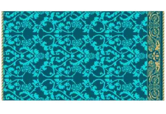 Полотенце махровое пц-2602-2129 50х90 п/т griffin floral цвет 10000