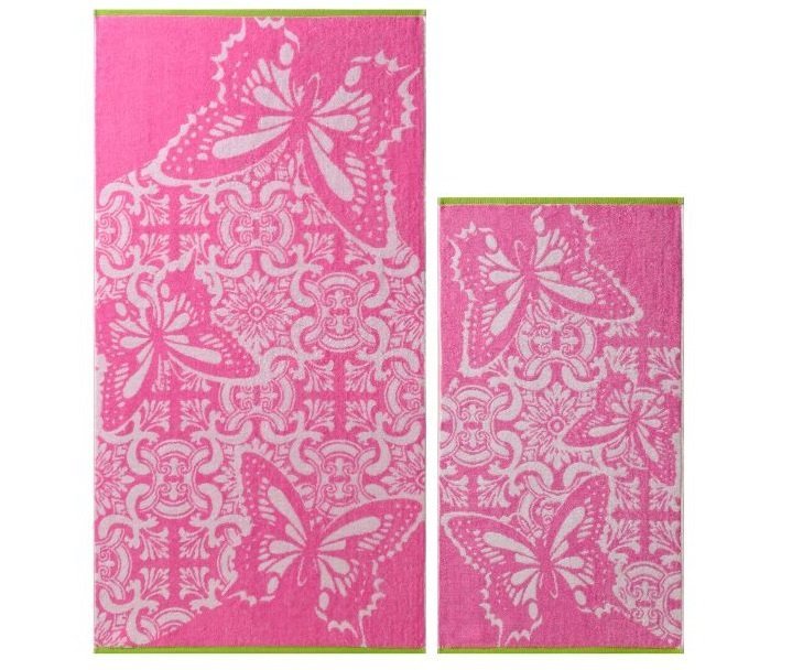 Полотенце махровое пц-2602-1936 50x90 п/т macaone rosa цвет 10000