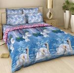 Комплект постельного белья 1,5 поплин 321/1 лебеди василиса рб